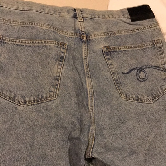 R13 Wide Leg Cross Over Denim Jeans - Picture 14 of 14